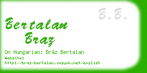 bertalan braz business card